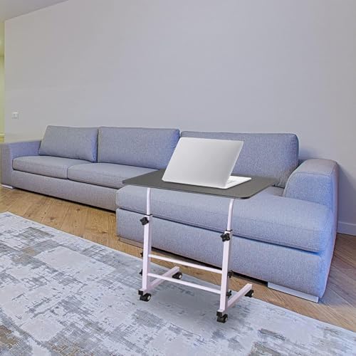 Image of Multi-Purpose Sofa Side Height-Adjustable Laptop Table with Docking for Tablet, Study Table, Portable, Ideal for Work from Home, DIY Table, Easy to Assemble (DH-Black White)