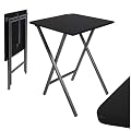 dcasa - Mesa Cuadrado Plegable Negra 48x48x65…