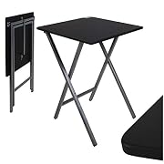 dcasa - Mesa Cuadrado Plegable Negra 48x48x65…