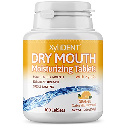 Nature's Stance Xylident Xylitol Tablets For Dry Mouth Relief - Stimulates Saliva, Freshens Breath, Reduces Acid Production, Fast Acting Relief, 100 Count (Orange) #TOP1