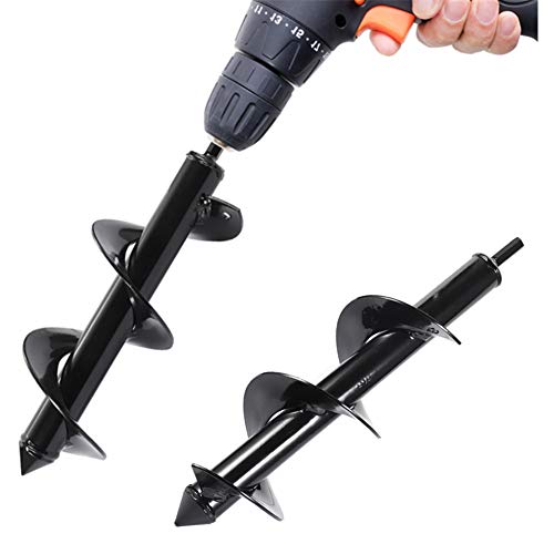 Auger Drill Bit,Non-Slip Garden Auger Spiral Drill Bit,Garden Plant Flower Bulb Auger 3”