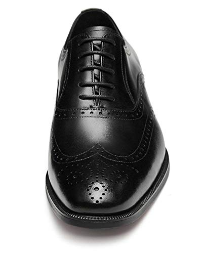Image of Men's Dress Shoes Brogue Oxford Leather Elastic