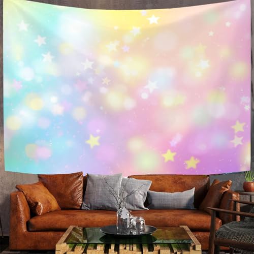 Tapiz de cielo estrellado rosa para transformar tu dormitorio o sala de estar 2