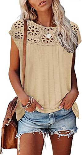 Womens Chic Hollow Summer Tops Cap Sleeve Tank Top Loose Fit T-Shirt #TOP15