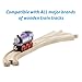 Set of 8 Male-Male Female-Female Wooden Train Track Adapters - Railway Expansion Accessories Compatible with Major Toy Trains - Hobbies, Games, and Table Activities for Kids