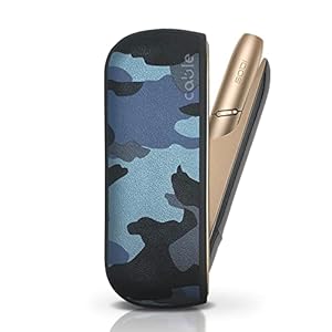 Cable Technologies Camou beschermhoes compatibel met IQOS® 3, halfstijve beschermhoes voor e-sigaret, tegen krassen, vallen en stoten, camouflagepatroon (blauw)