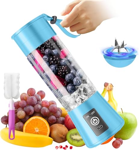 Image of Portable Blender for Smoothie & Shakes - Upgraded Rechargeable Personal Size Blender, 380ml BPA Free Juice Cup & High Speed of 20,000 Rpm, Suit for Sports /Office /Home /Travel