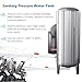 Large Vertical Pressurized Water Tank for Industrial, 79.2/66/52.8/42.2/6.4/15.8 Gal 304 Stainless Steel Well Pressure, Automatic Supply Storage Tank(42.2Gal/160L(95x50cm/37.4X19.6in))