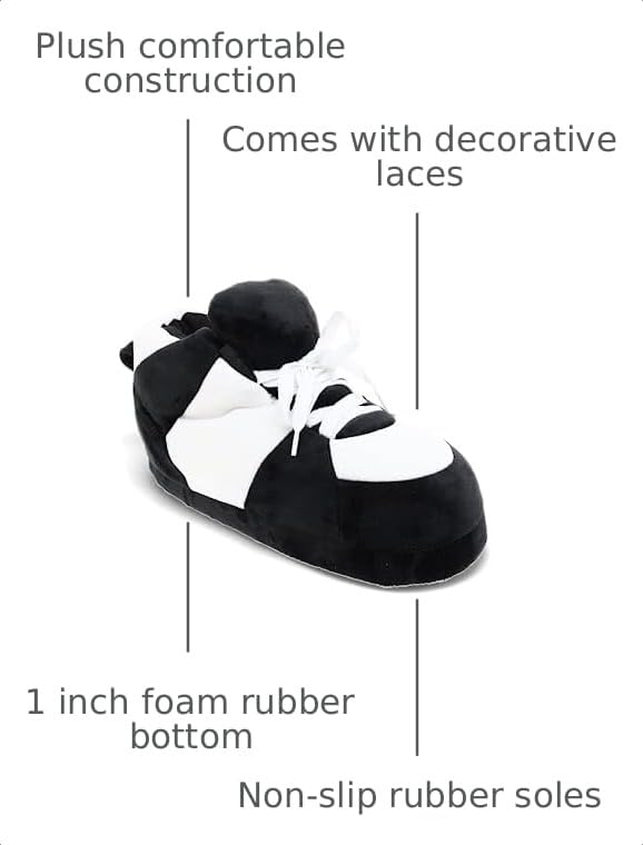 Image of Happy Feet Slippers Standard Sneaker Slippers for Men, Women, and Kids - Women Shoes, Gifts for Women, As Seen on Shark Tank - Classy Oversized House Slippers for Women with Non-Slip Rubber Soles
