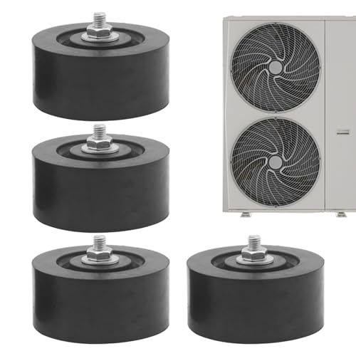 Almohadillas Antivibración de Goma para Aire Acondicionado | 4 Piezas de Suministros para Unidad Exterior de AA | Base Antideslizante para Equipo de Climatización,para Oficinas, Apartamentos,