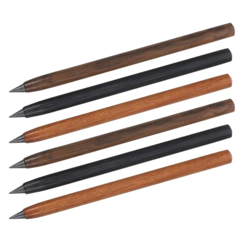 Set de 6 lápices de madera Ciieeo resistente y sin afilar miniatura 1
