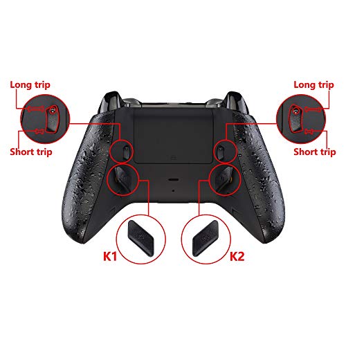 Image of eXtremeRate Textured Black Lofty Programable Remap & Trigger Stop Kit, Upgrade Boards & Redesigned Back Shell & Side Rails & Back Buttons & Trigger Lock for Xbox One S /X Controller Model 1708