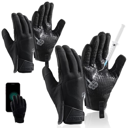 Image of TAILI 2-Pair Level 3 Needle, Level 5 Puncture and A7 Cut Resistant Gloves M | Lightweight, Grip Enhanced, Breathable, Touchscreen Compatible, Law Enforcement, Innovative Heavy Duty Work Gloves for Men