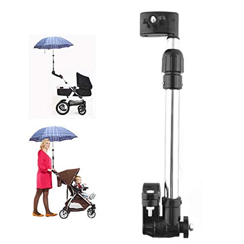 Soporte para sombrilla, Soporte Ajustable para Montaje en Paraguas de Acero Inoxidable, Silla de Ruedas, Bicicleta, Conector para Paraguas, Cochecito, Soporte para Paraguas
