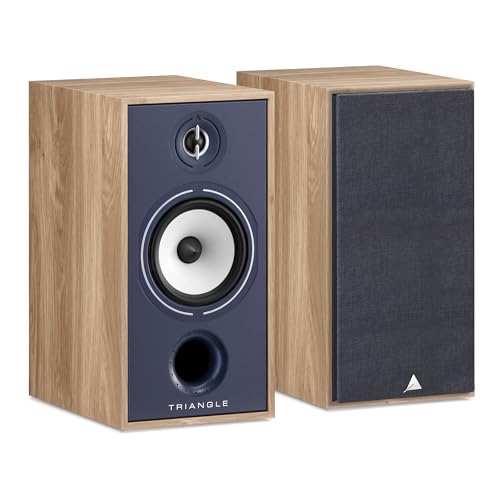 Image of triangle - Hi-Fi Borea BR04 - Bookshelf Speaker - Power handling 110W - Output 91 dB/W/m - Surround Compatible for Home Cinema - 220 x 425 x 314 mm - Blue (Pair)