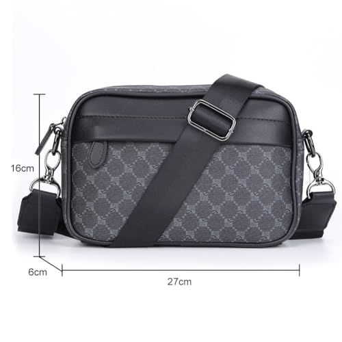 Men's Universal Messenger Crossbody Shoulder Bag Travel Bag Mini Sling Handbag PU Leather Shoulder Bag Suitable2