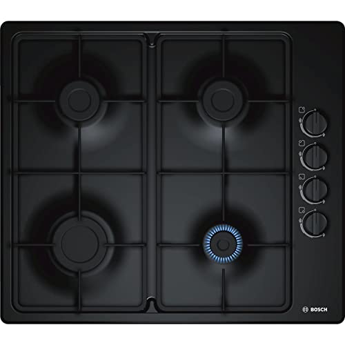 Bosch Home & Kitchen Appliances Bosch PBP6B6B60 Gas hob, 60 cm, Black, Serie 2, Built in