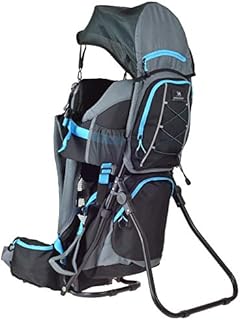 Dromader Baby Carrier for Hiking with Toddlers  12 Months Plus  Toddler Carrier Backpack with Suspenders  Baby Travel Essentials  Rain-Protection Visor  Wombat