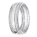 His Hers TRIO Sterling Silver Wedding Ring Set 3 PCS Matching Wedding Bands Him Her Bride Groom Couples 9/7