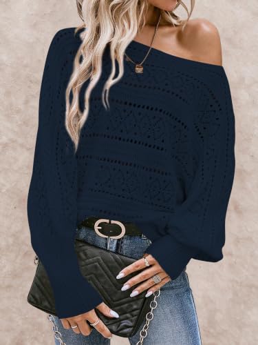 Image of Cakulo Womens Off Shoulder Oversized Pullover Knit Sweater
