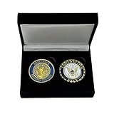 U.S. Navy Challenge Coin Commemorative Box Set Shellback Crossing The Line, Eagle (2 Coin Box Set) VetFriends.com