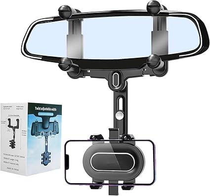 Eagle Enterprise Universal Rearview Mirror Phone Holder for Car Rotatable and Retractable Car Phone Holder, Multifunctional 360° Rear View Mirror Phone Holder Suitable for All Mobile Phones (B0DFWWW4KS) Amazon Price History, Amazon Price Tracker