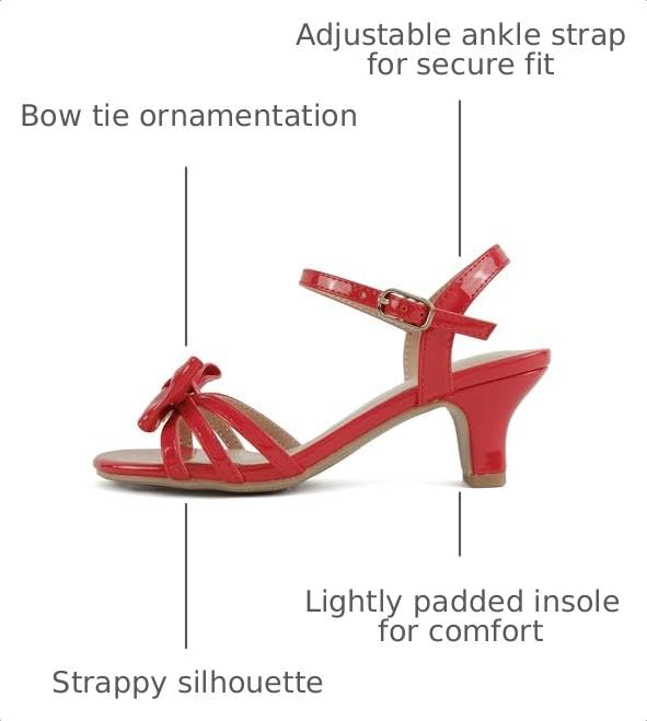 Image of Soda Girly-2 Children's Girl's Open Toe Slingback Block High Heel Sandals