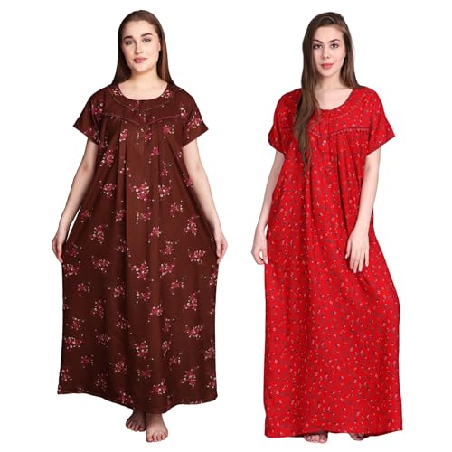Image of Women's Alpine Floral Print Maxi Night Gown