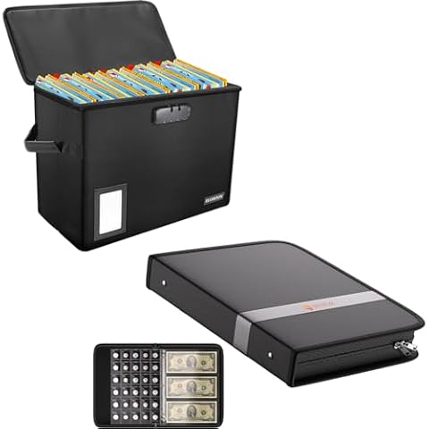 ELOBOON Fireproof Comic Book Storage & Fireproof Coin Collection Book Cover