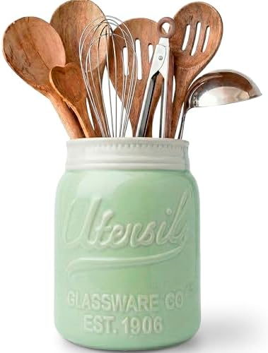 Wide Mouth Mason Jar Utensil Holder by Comfify - Decorative Kitch...
