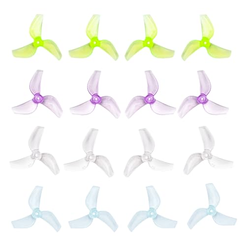 Gemfan 31mm Props 1219S 3-Blade PC Propeller Micro Whoop Drone Props for 0702-29000KV Brushless Motor 16pcs 8CW 8CCW (1.0 Shaft)