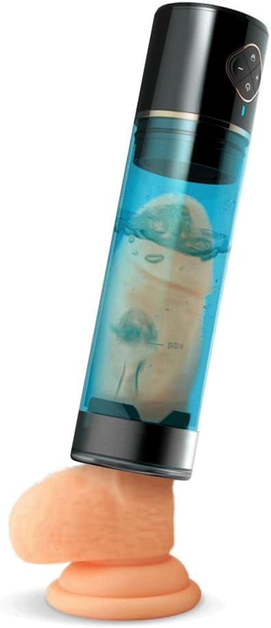 Hydro Enlarger Penis Pump - 5 Sucking Modes, Water-Filled Cup, Rubber Sleeves, Quick-Release Valve, Safe & Effective Penis Enlarger for Enhanced Pleasure