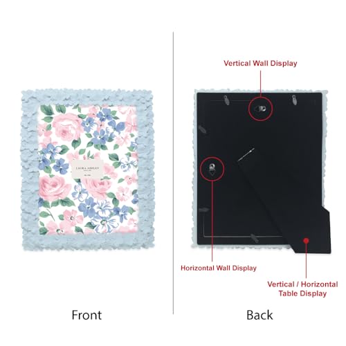 Laura Ashley Bilderrahmen aus Kunstharz, 20,3 x 25,4 cm, mit Staffelei und Haken für Tisch- und Wanddekoration, dekoratives Blumendesign… – Ansicht 2