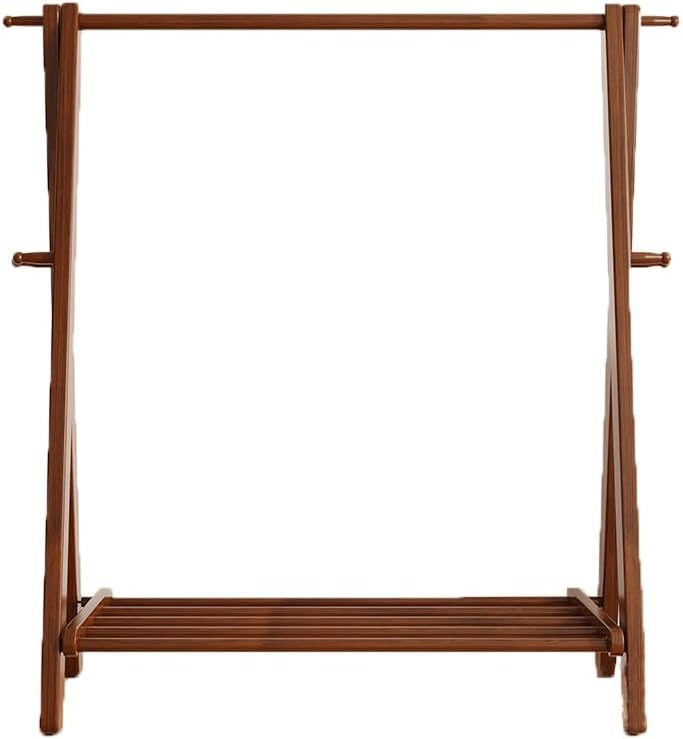 Standing Coat Hanger Bedroom Clothes Hanger Household Floor Standing Storage Rack Hat Wooden Drying