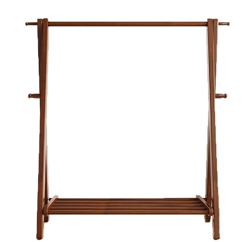 Dh2yjnbf3 Standing Bedroom Clothes Hanger Household Floor Standing Storage Rack Hat Wooden Drying Hallway