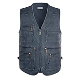 Design Punkte : Multi-Tasche,Viele Taschen für verschiedene Werkzeuge und kleine Sachen, sehr funktionell.Es gibt 16 Taschen in der Weste, 4 Innentaschen + 12 Außentaschen Passt perfekt, ermöglicht viel Platz, um Arme oder Körper zu bewegen, niemals die Bewegung zu beschränken.