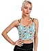Casual Support Yoga Bra Cute Fox Pattern, Padded Gym Running Workout Tank, Wirefree Sports Top for Women & Girls