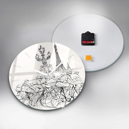Horloge en verre de qualité supérieure Wallfluent moderne - 5