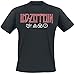Produktbild Led Zeppelin Herren Ledzeppelin_Logo & Symbols_Men_bl_ts: L T-Shirt, Schwarz (Black Black), Large