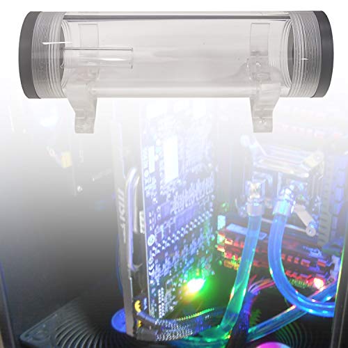 GKanMore PC Water Cooling Reservoir 160x50mm G1/4 Thread Computer Water Pump Tank Acrylic Cylinder Reservoir Radiator for PC Water Cooling Systems