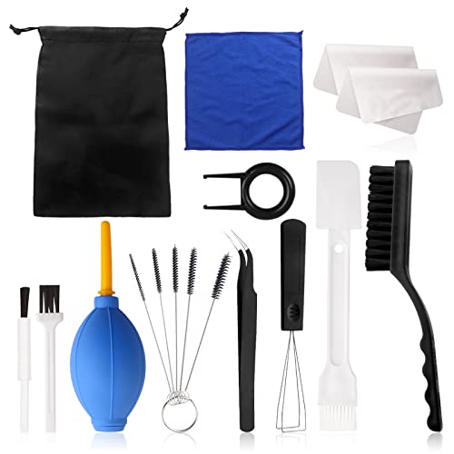 Kit de cepillo de limpieza de teclado, 17 en 1 cepillo antiestático plástico portátil cepillo limpio cepillo conjunto portátil PC limpieza kit para computadora,Equipo electrónico Cover