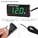 XIITIA DC 12V Car Digital Voltmeter LED Display DC 5-28V Voltage Volt Meter Waterproof Gauge for Car Motorcycle (Green)