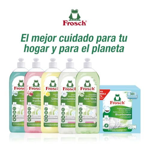 Frosch - Gel für die Maschine, alles in 1 mit grüner Zitrone, Reinigung und Glanz, ohne Mikroplastik und tierische Bestandteile, 40 Dosen - 650 ml