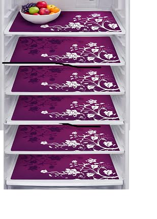 THE LION'S SHARE PVC Rectangular Fridge Mat Set (Multicolour) -6 Pieces -TLS-079-picture-17