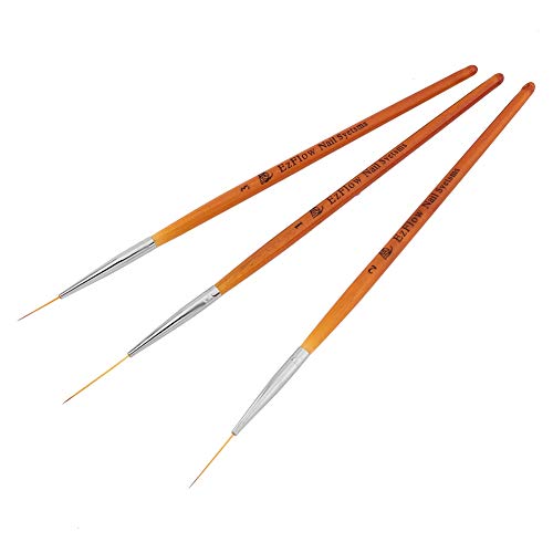 Nail Art Brushes Set for DIY Nail Designs - 3 Pieces - 15mm / 20mm / 25mm