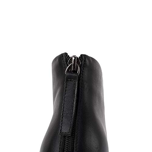 TinaCus Women's Genuine Leather Pointed Toe Platform Handmade Back Zip Stiletto High Heel Stylish Ankle Boots3