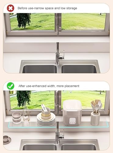 Clear Acrylic Window Sill Extender, 60x15cm Plant Shelf & Cat Perch, 4.5mm Thick Window Shelf with Double-Sided Adhesive for Indoor Plants & Pets