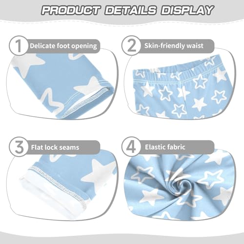 Stars Pattern Girls Leggings,Workout Leggings for Girls Toddler Athletic Leggings Size for 3-10T3