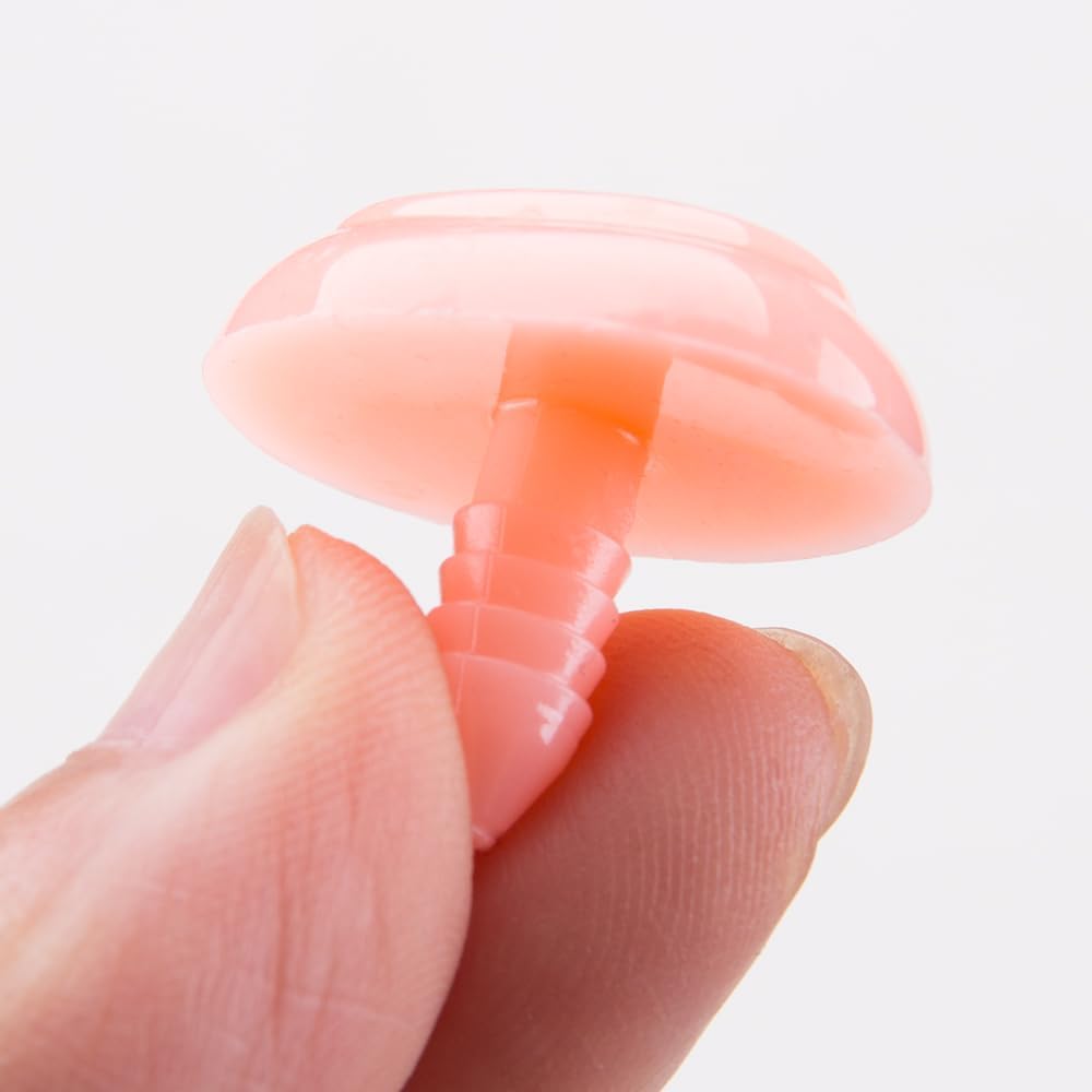 ZORZA 20Pcs Cute Pink Pig Snout Noses with Washers DIY Stuffed Animal Nose Replacement Plush Doll Accessories for Craft Enthusiasts