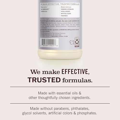 Image of MRS. MEYER'S CLEAN DAY Multi-Surface Everyday Cleaner, Lavender Scent, 16 Fl Oz Bottle - 3 Pack | Removes Dirt and Freshens Surfaces, Everyday Use, All-Purpose Cleaner, Cruelty Free, Made with Essential Oils